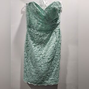 David's Bridal Teal Lace Dress